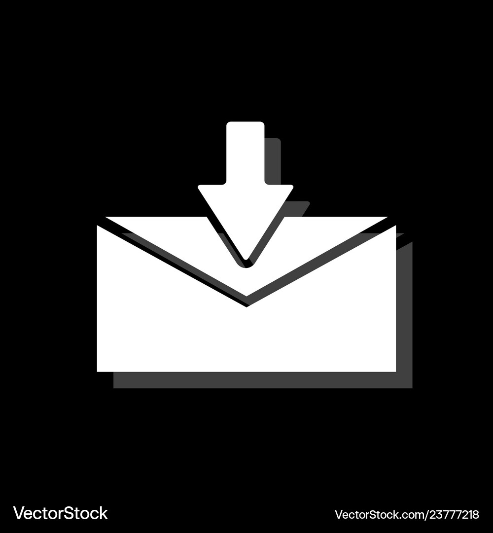 Email icon flat Royalty Free Vector Image - VectorStock