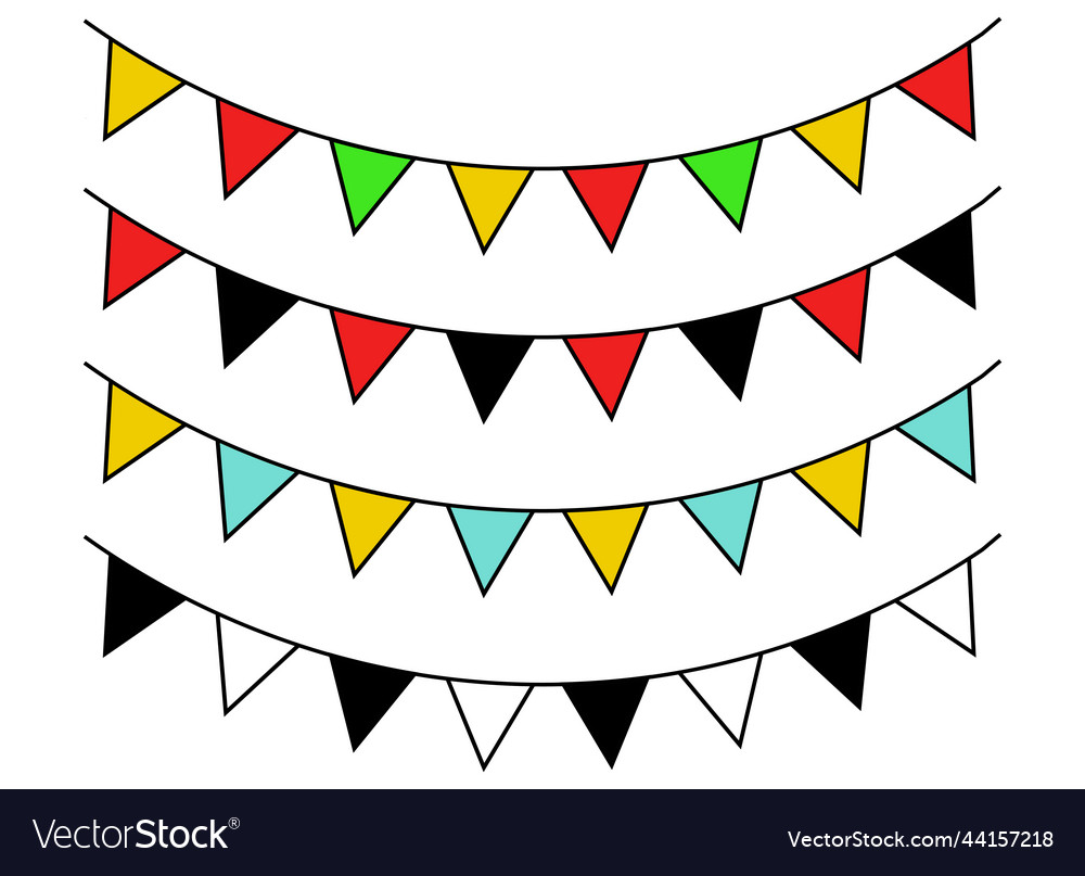 Flag garland clipart Royalty Free Vector Image