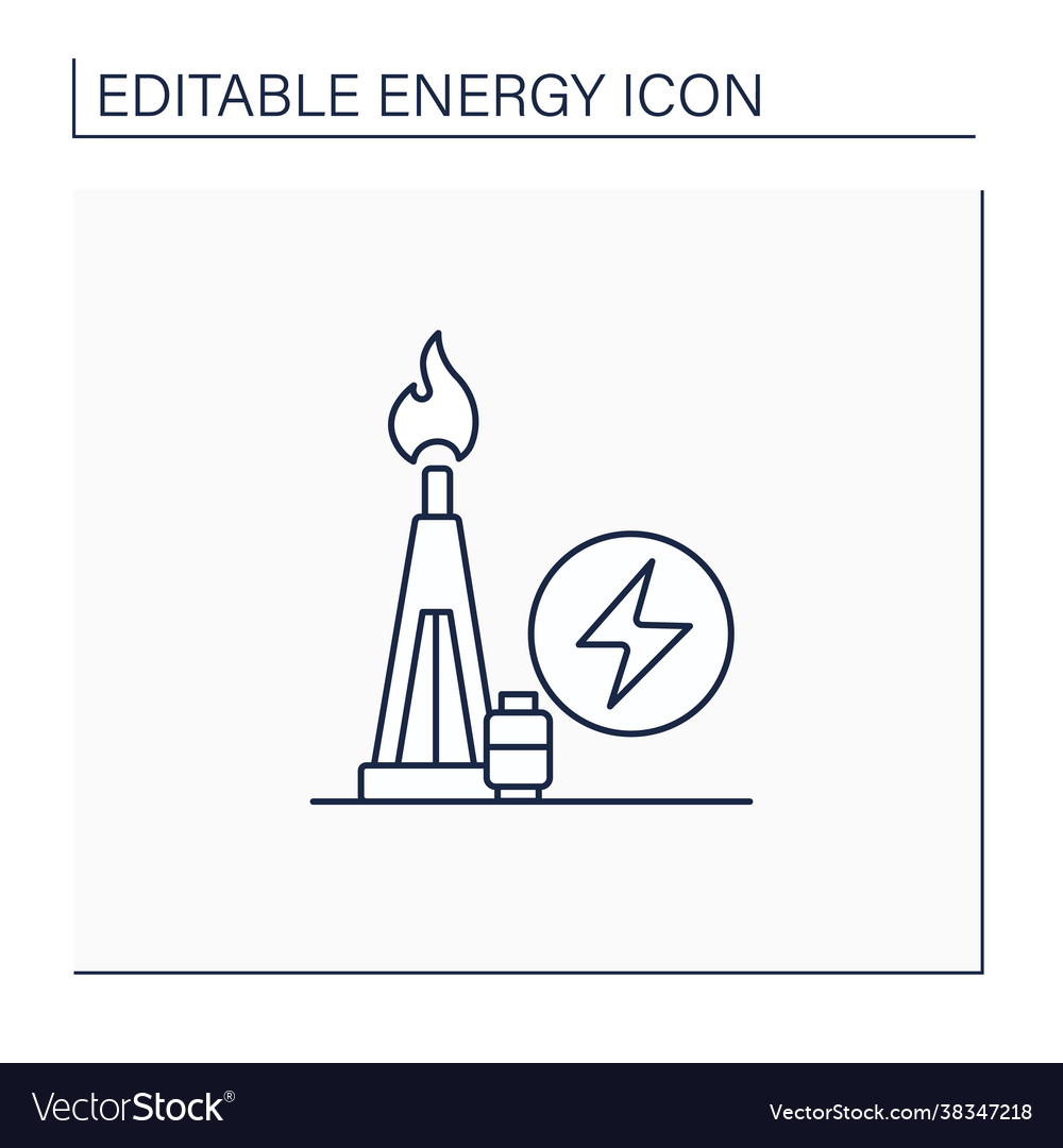 Gas power line icon