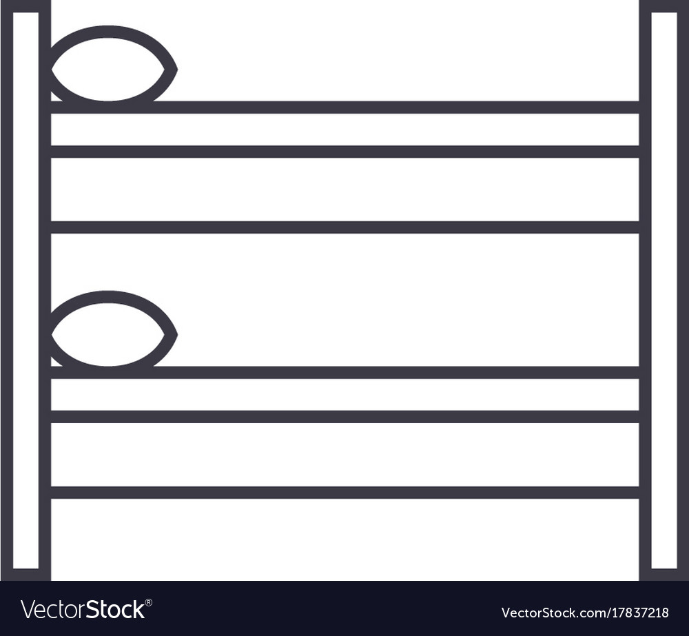 Hostel line icon sign