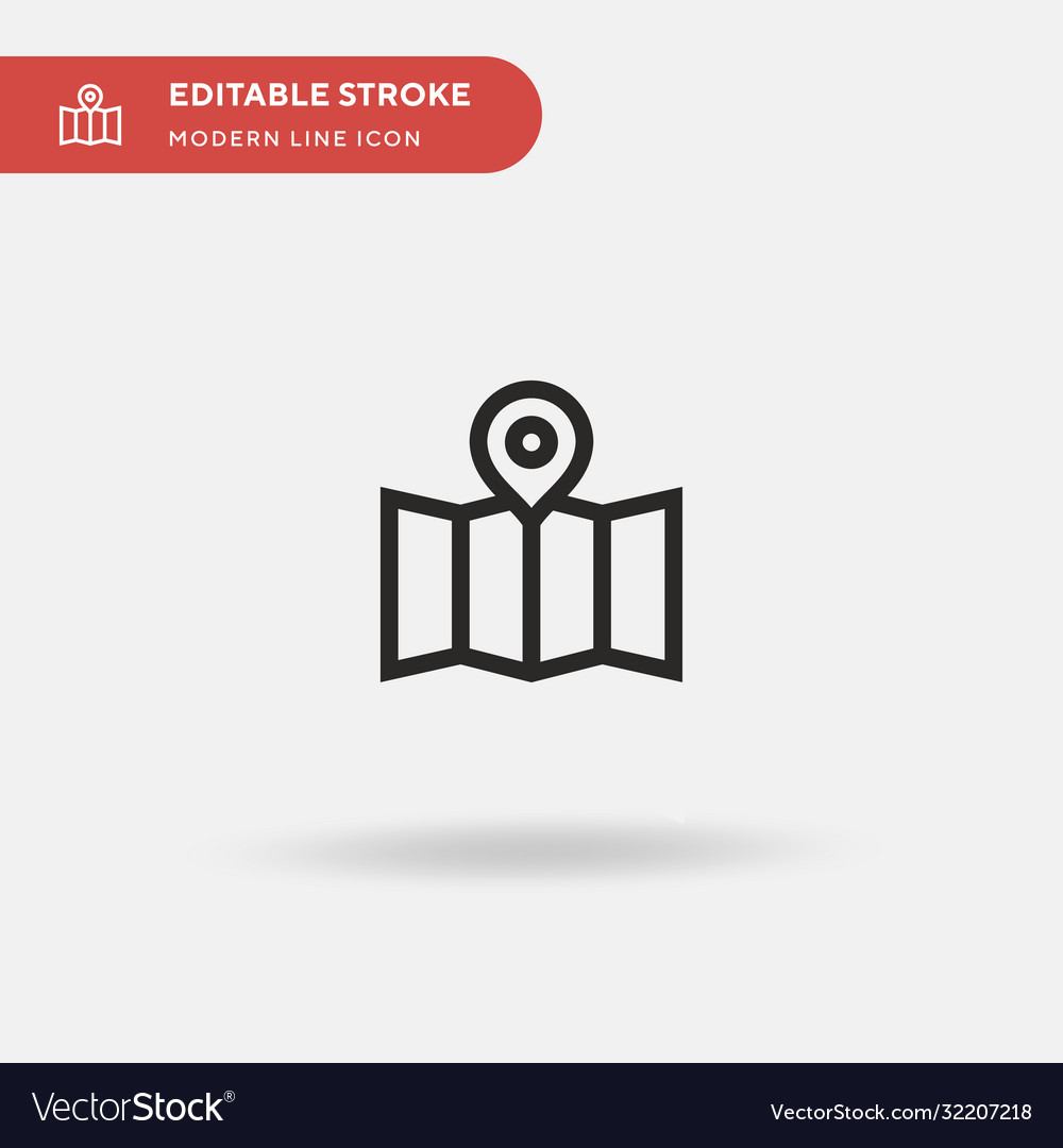 Map simple icon symbol design