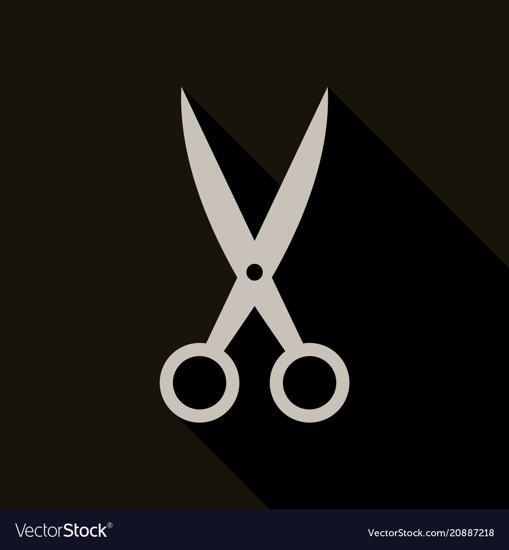 Scissors open on background flat design