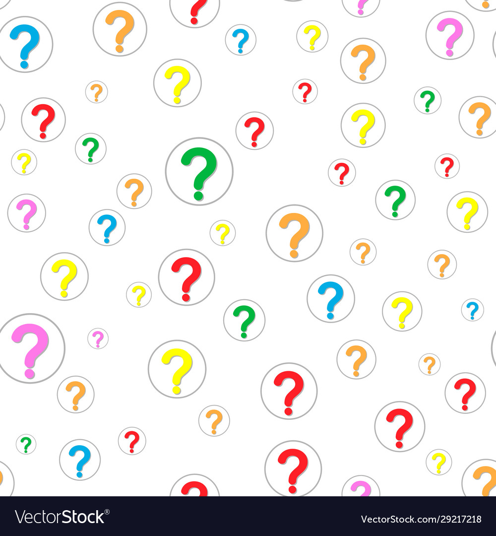 Seamless pattern question marks vector image Seamless pattern question marks