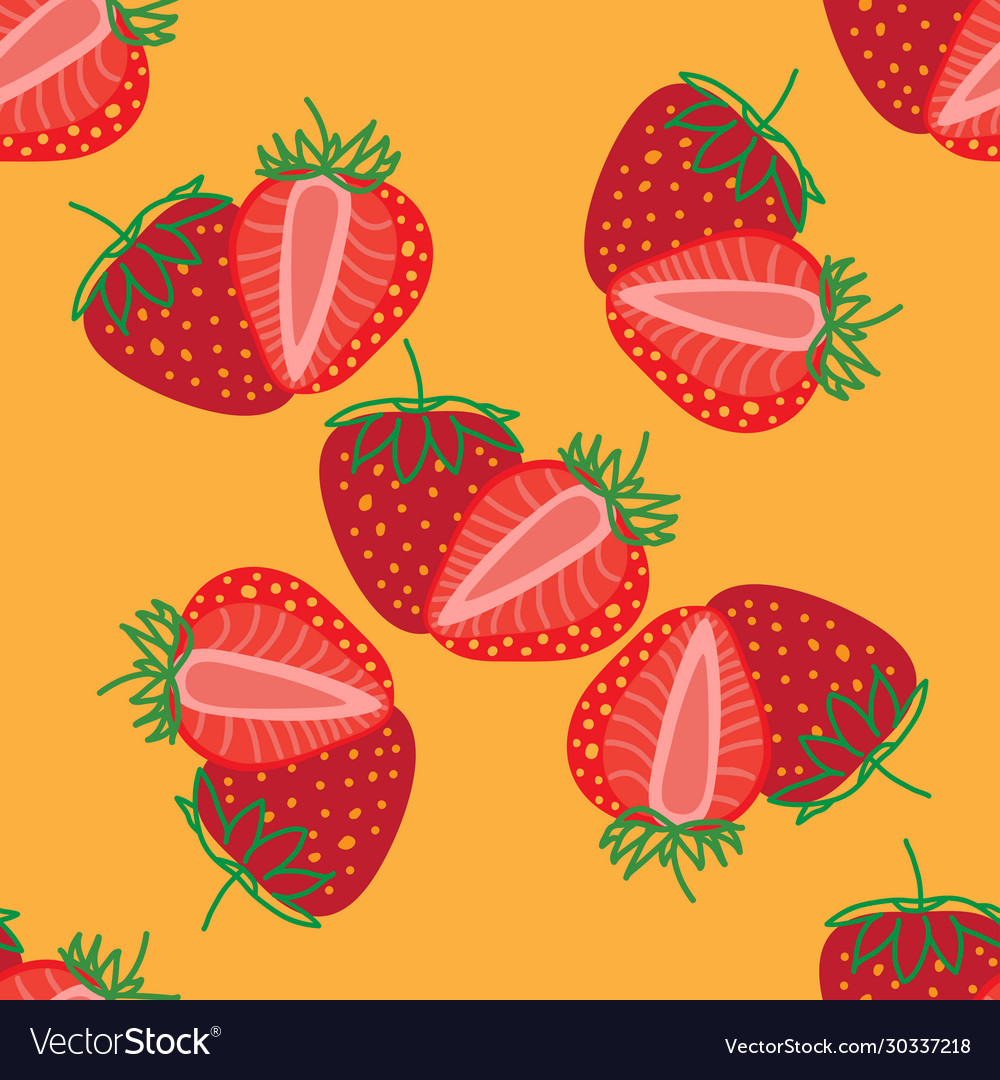 Seamless pattern strawberrys design colorful