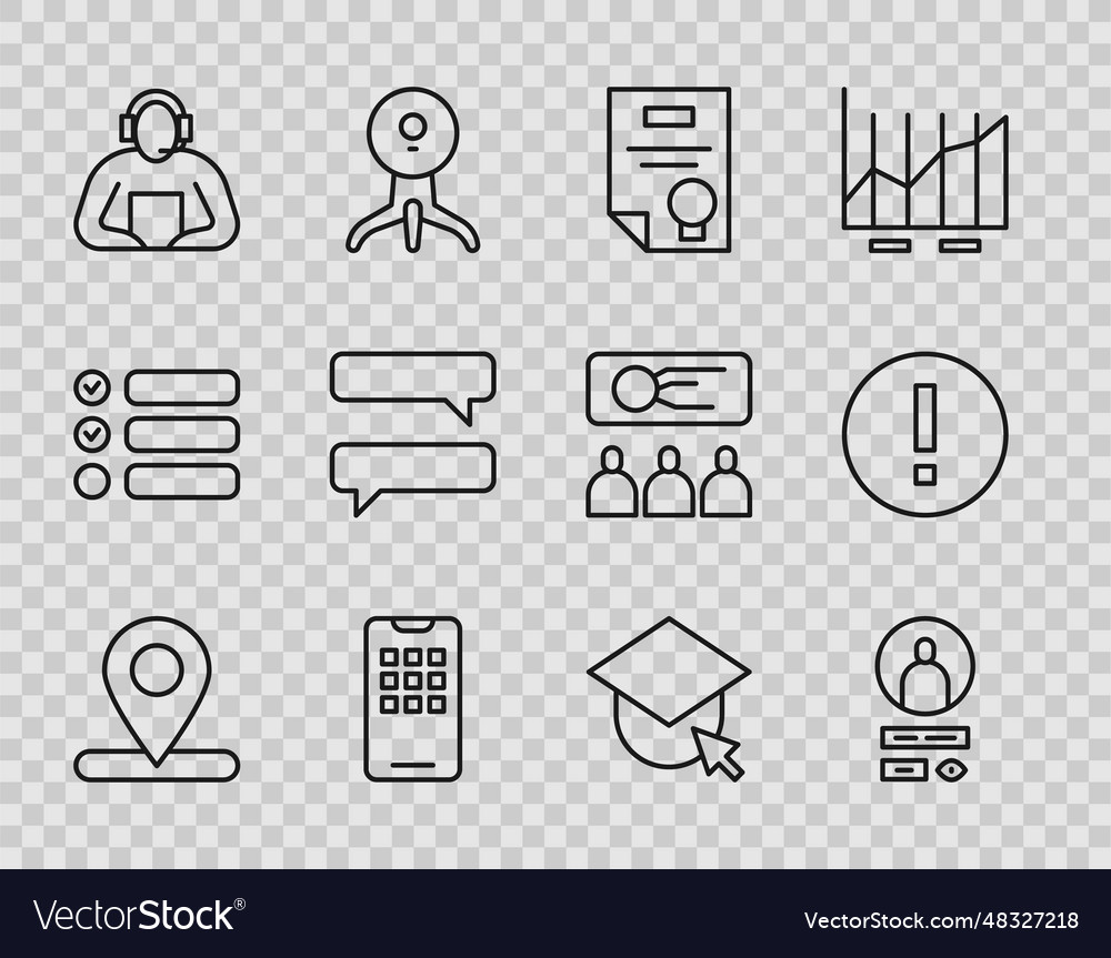 Set line location create account screen vector image Set line location create account screen