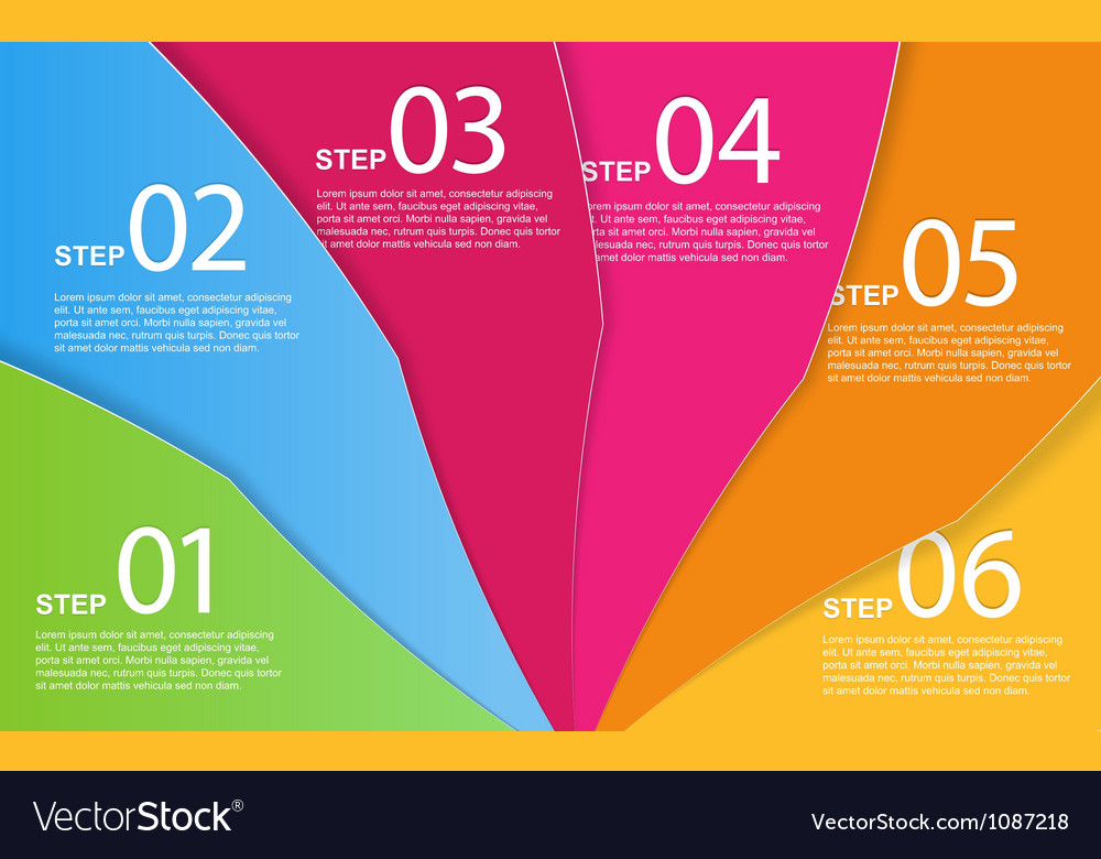 Set of colored papers with place for your own text