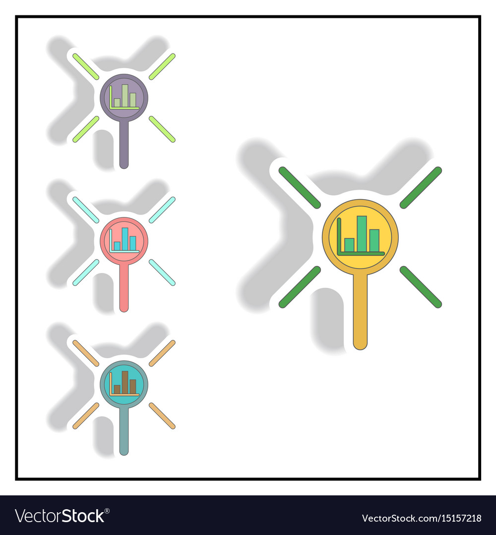 Statistic bar graph under magnifier