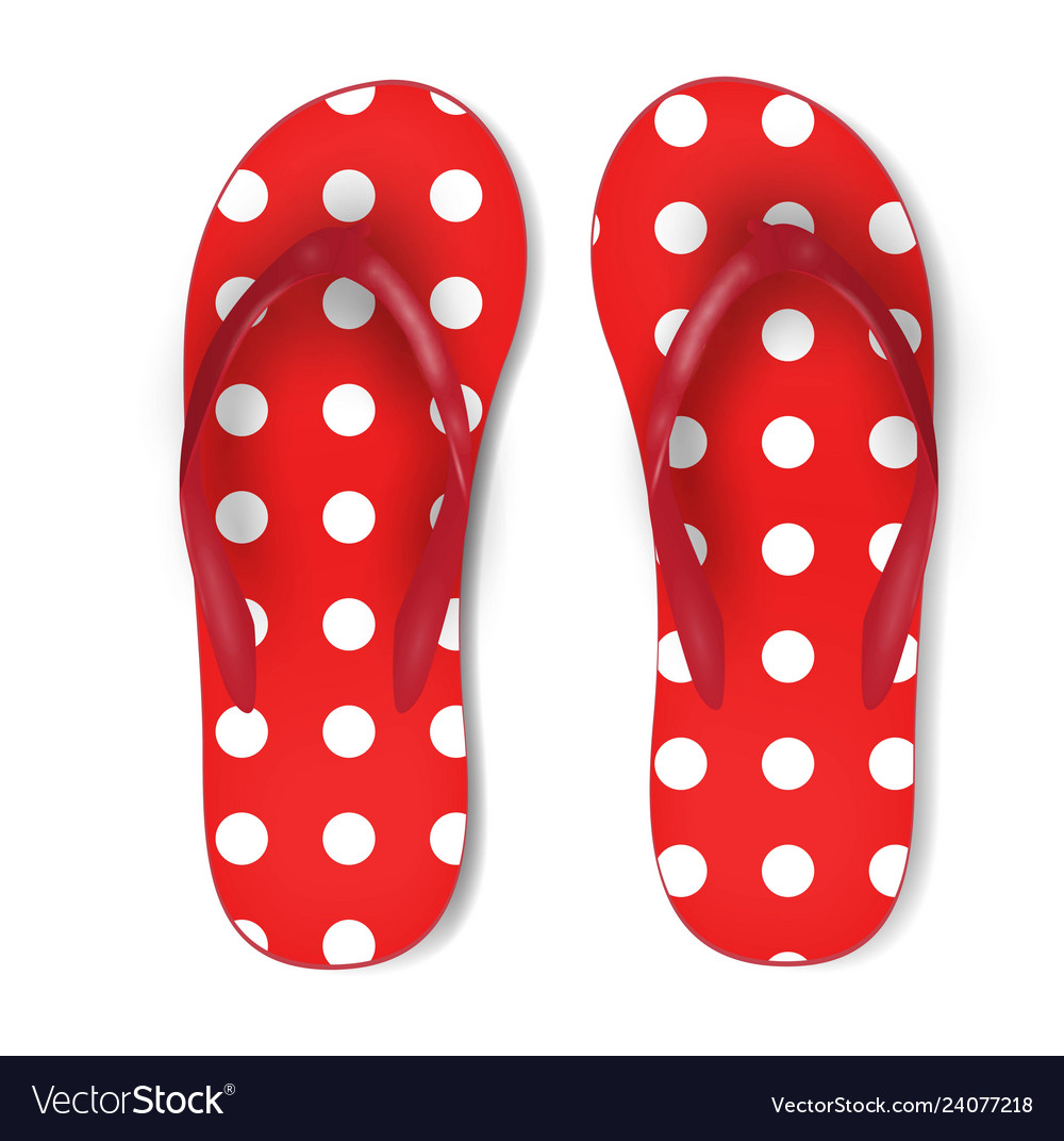 polka dot flip flops