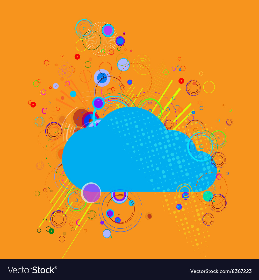Cloud on abstract background