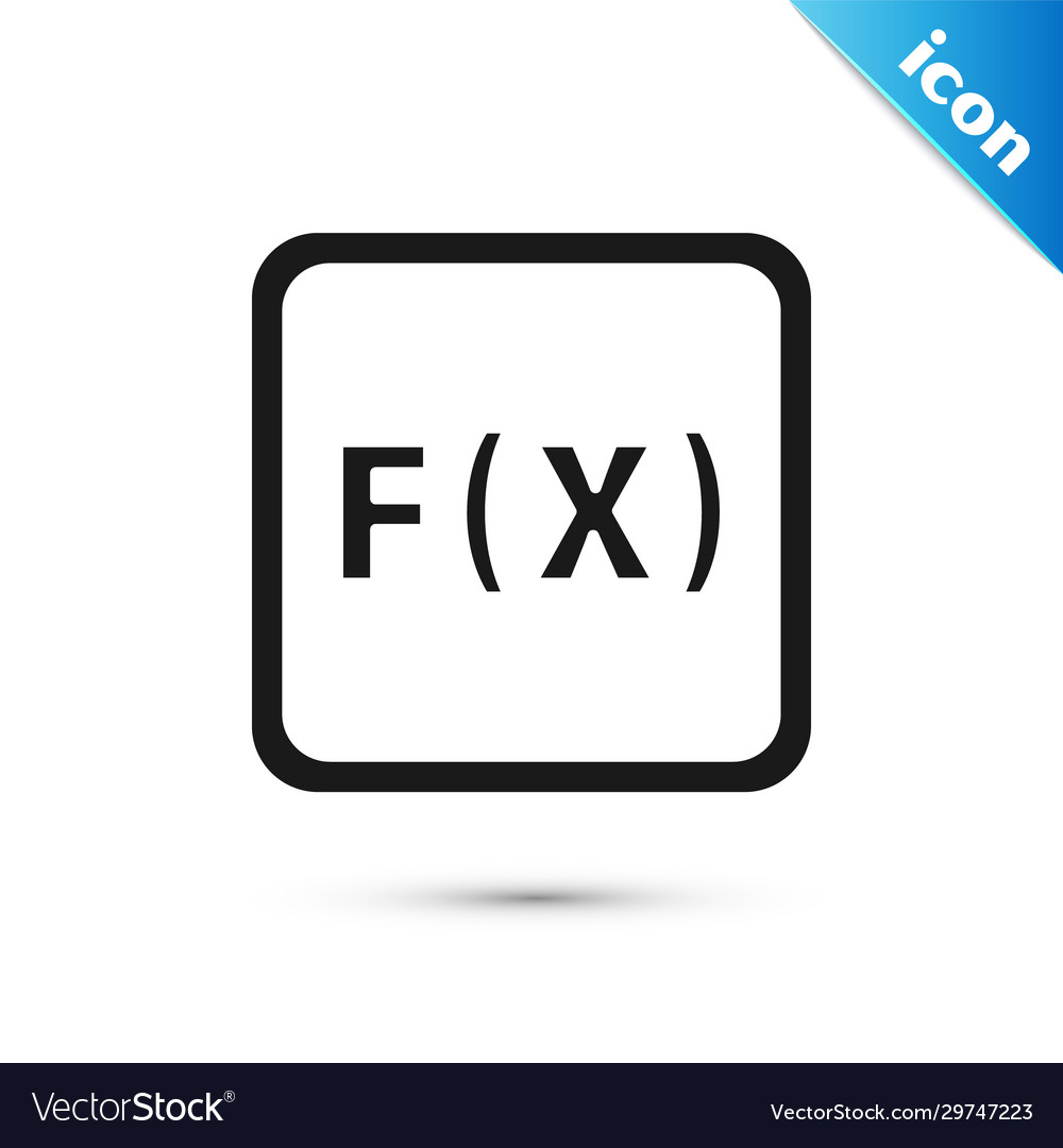 Grey function mathematical symbol icon isolated vector image Grey function mathematical symbol icon isolated