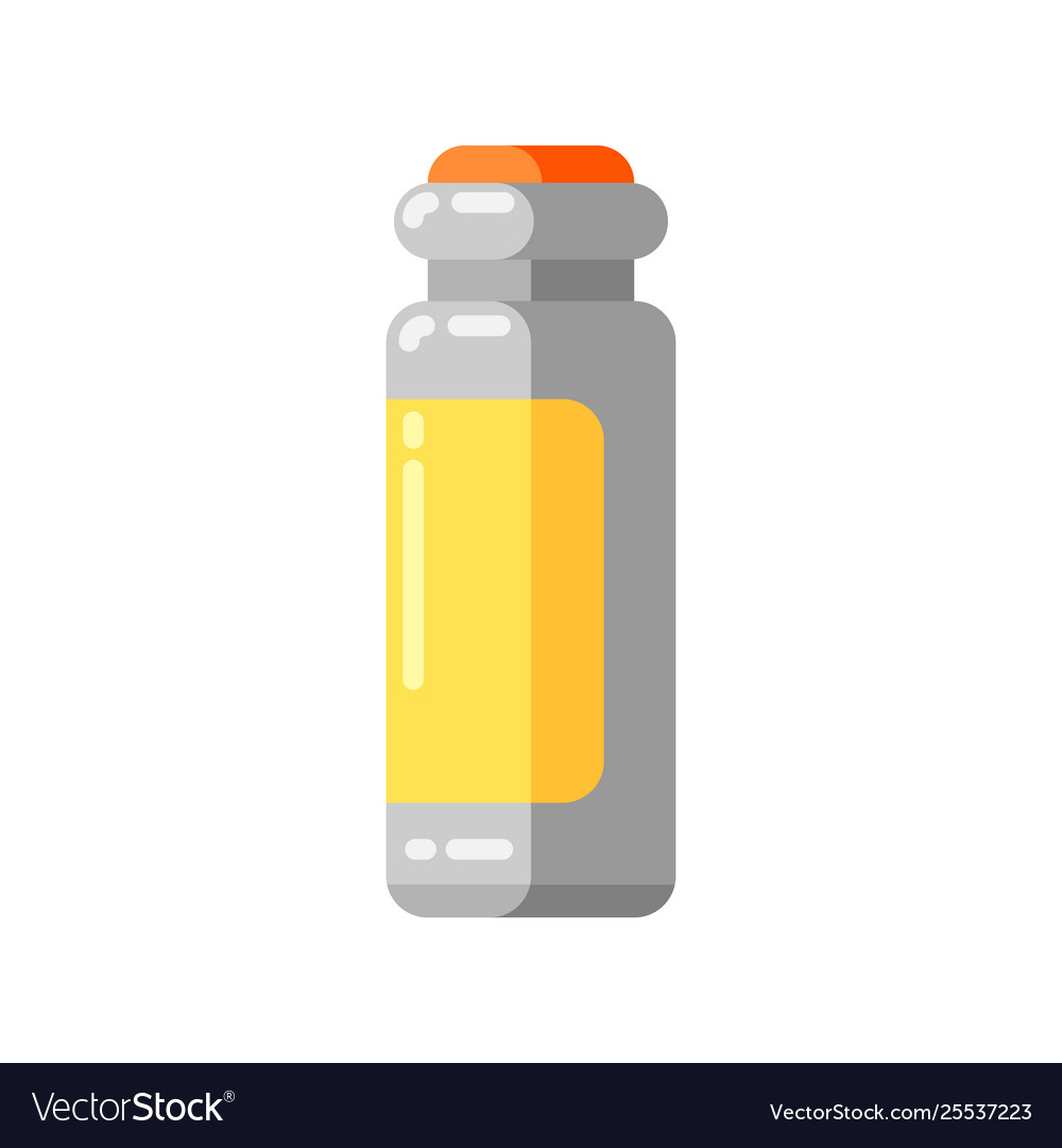 Injection ampoule icon in flat style