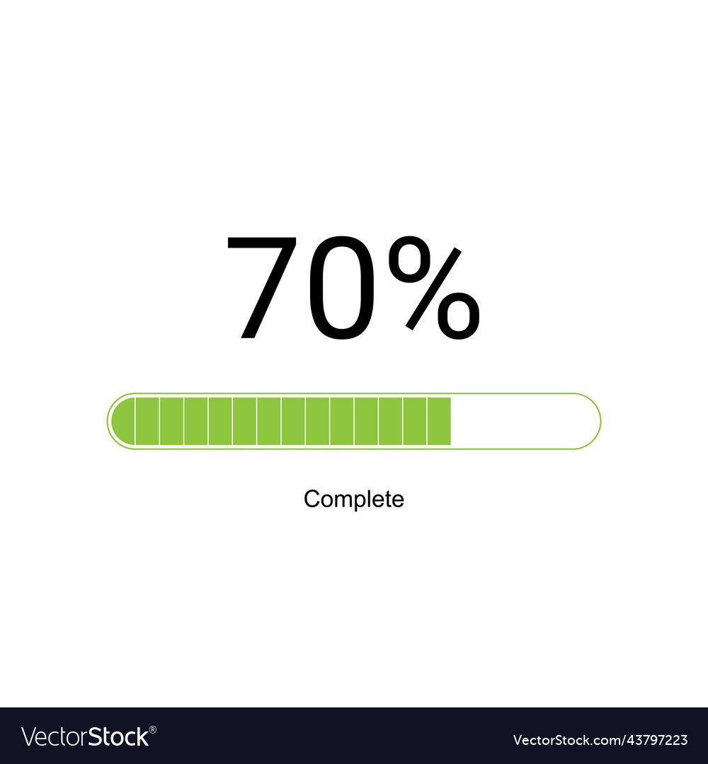 Loading bar progress icons load sign green vector image Loading bar progress icons load sign green
