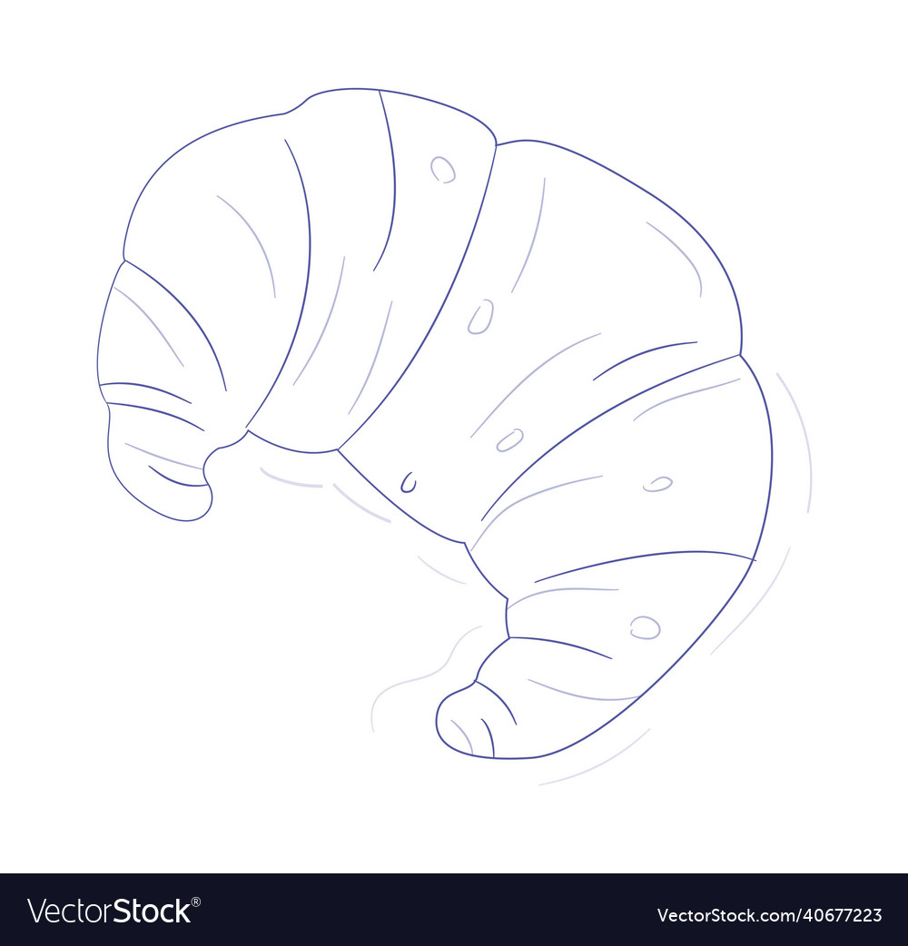 Minimalistisches Croissant-Symbol