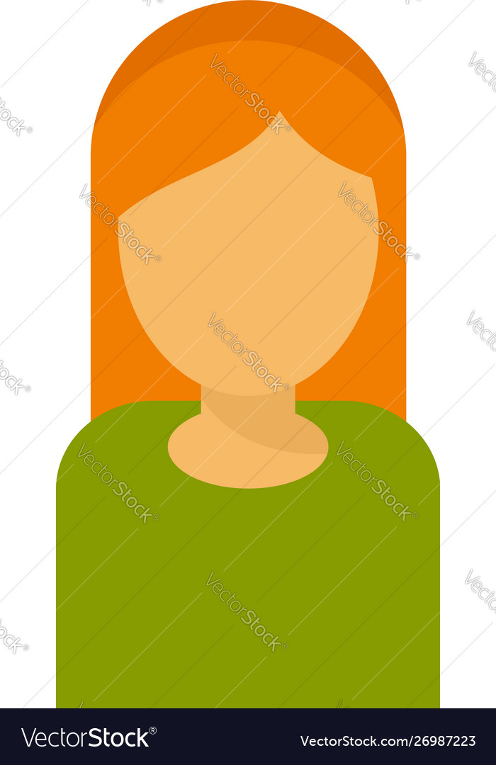 New woman avatar icon flat Royalty Free Vector Image