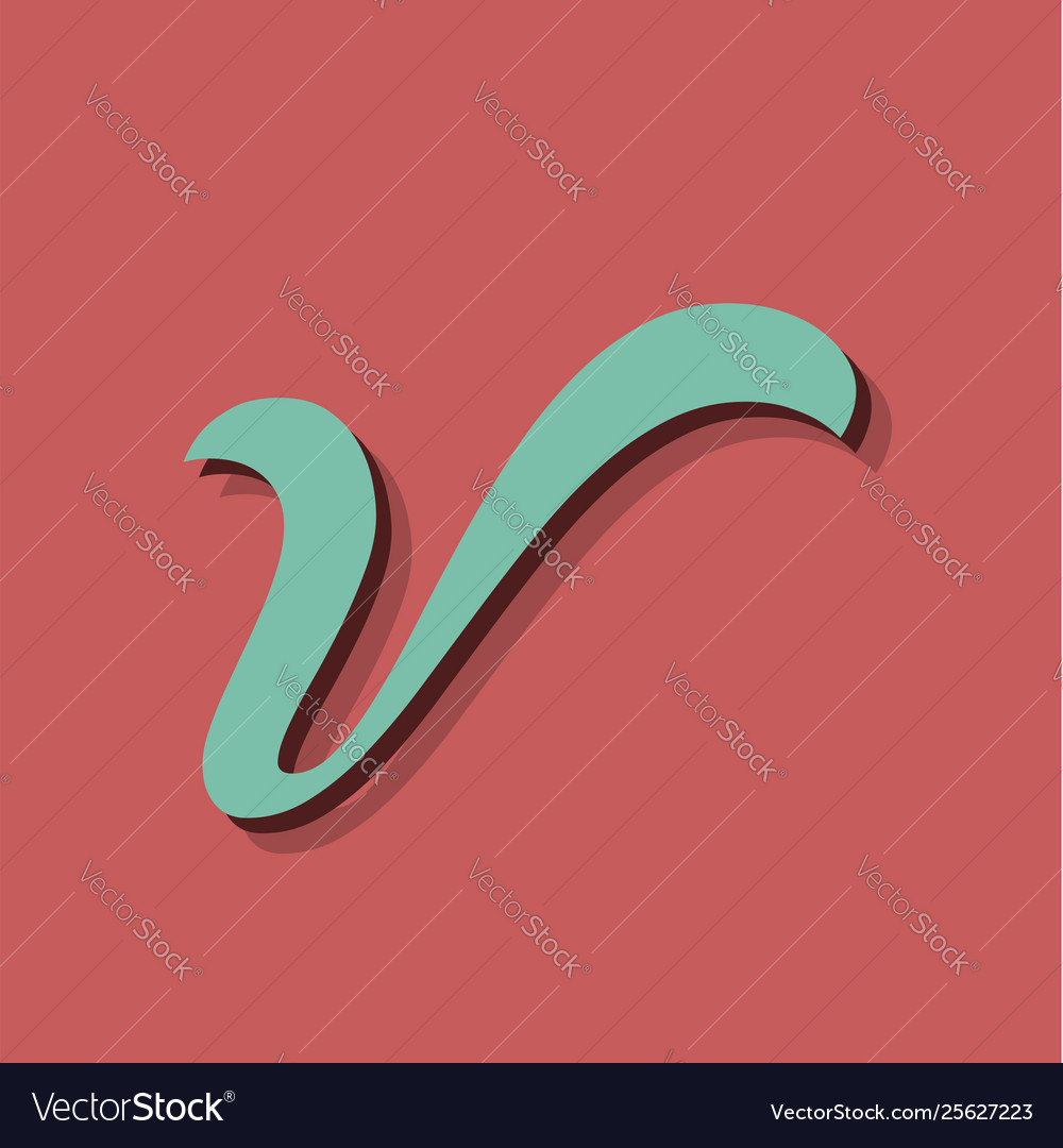 Retro character from a fontset vector image Retro character from a fontset