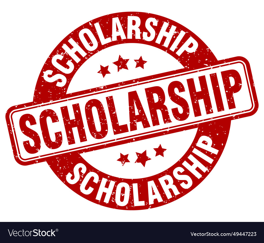 Scholarship stamp scholarship label round grunge Vector Image