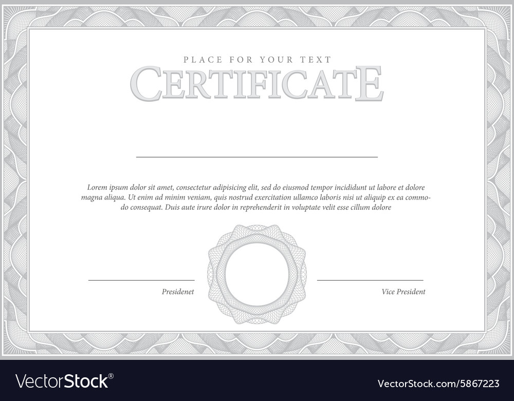 Vintage Certificate Template Diplomas Currency Vector Image