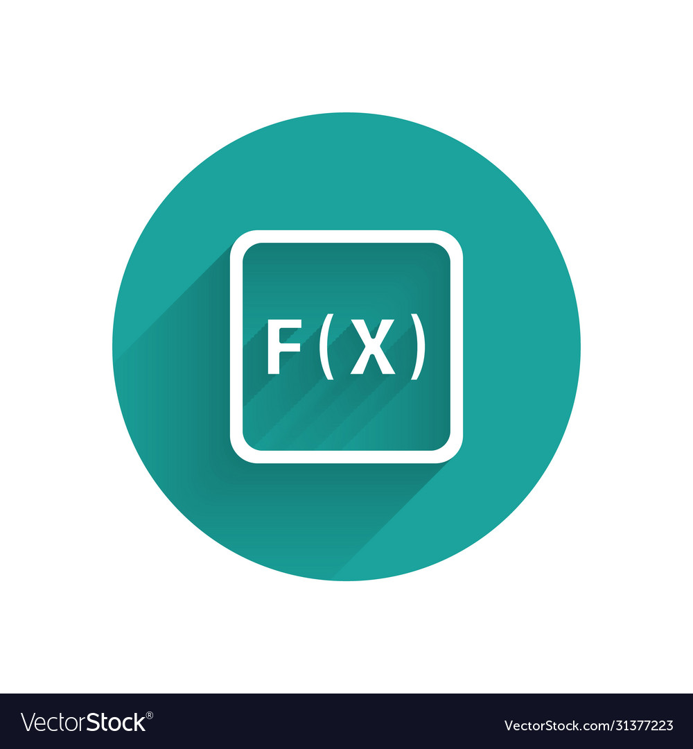 White function mathematical symbol icon isolated vector image White function mathematical symbol icon isolated