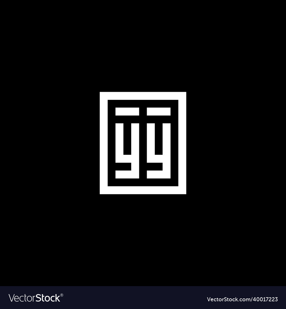 Yy initial logo with square rectangular shape