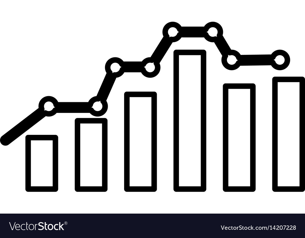 Bars statistics isolated icon Royalty Free Vector Image