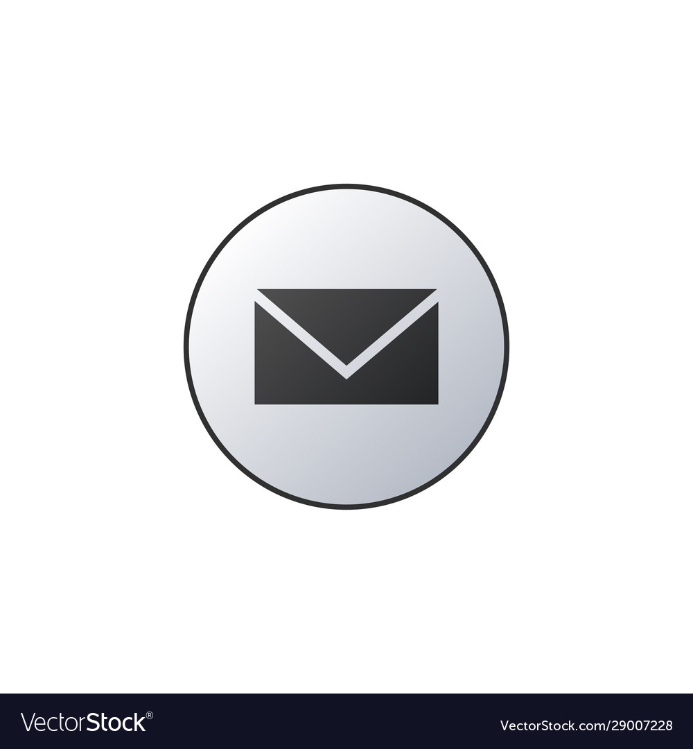 Envelope icon in circle send email message sign