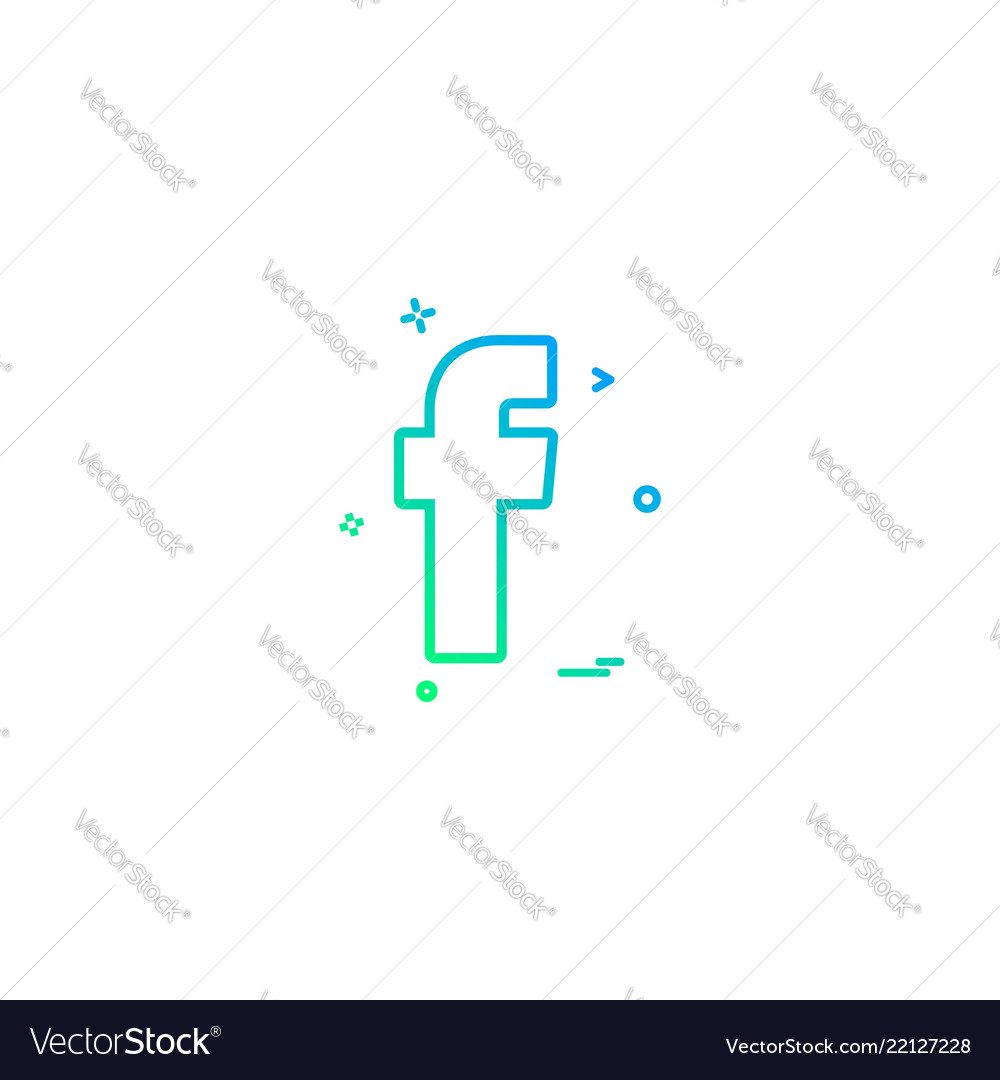 Facebook social icon design vector image Facebook social icon design