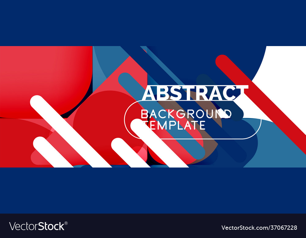 Flat geometric round shapes and dynamic lines Vector Image Flat geometric round shapes and dynamic lines