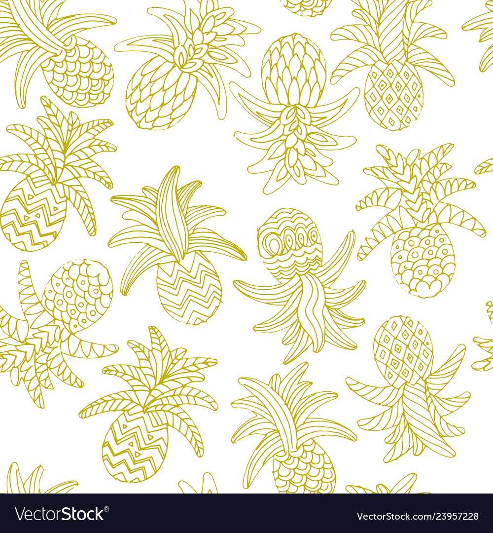Handaufzug Ananas Muster