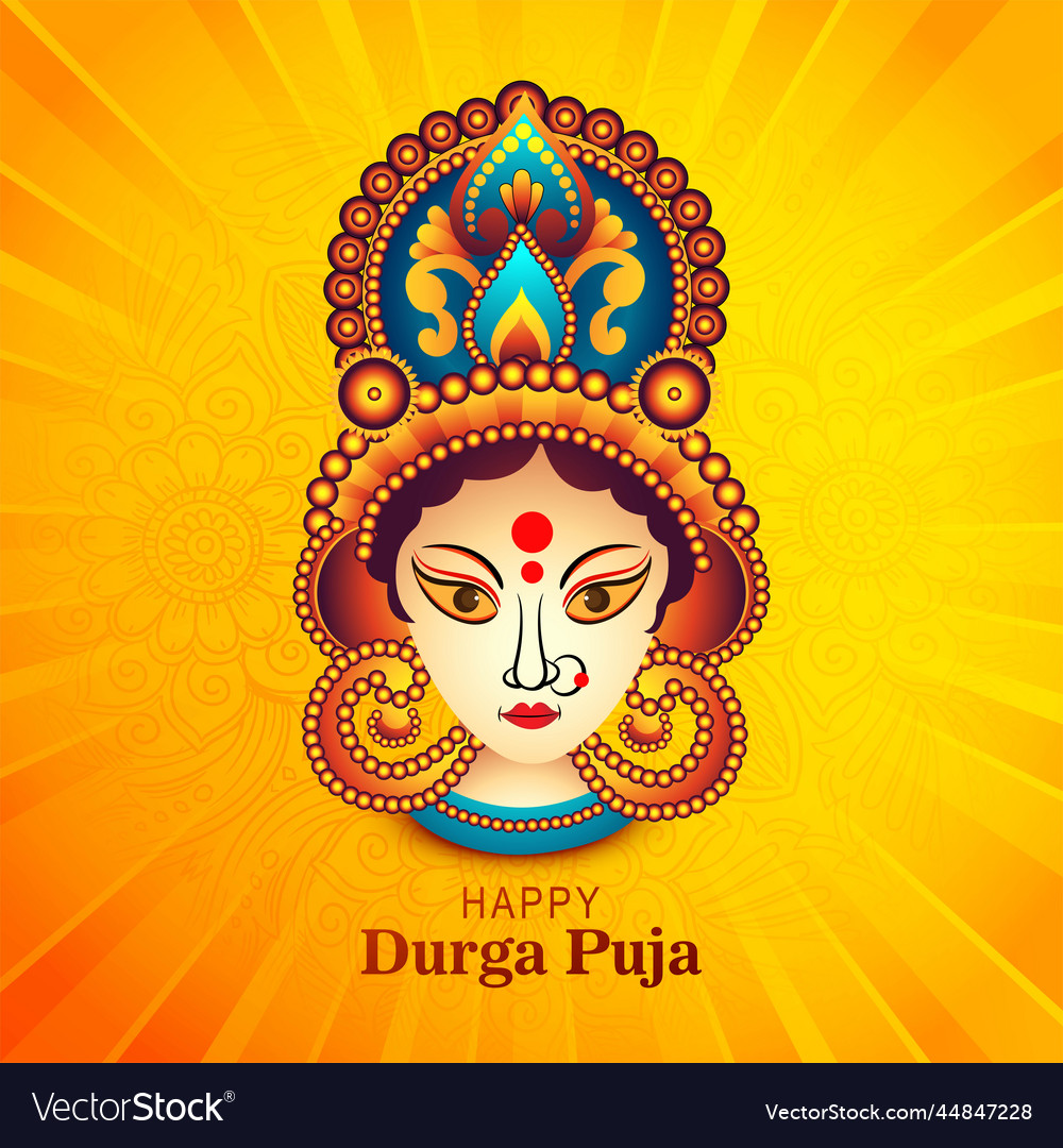 Navratri and durga puja festival cultural Vector Image