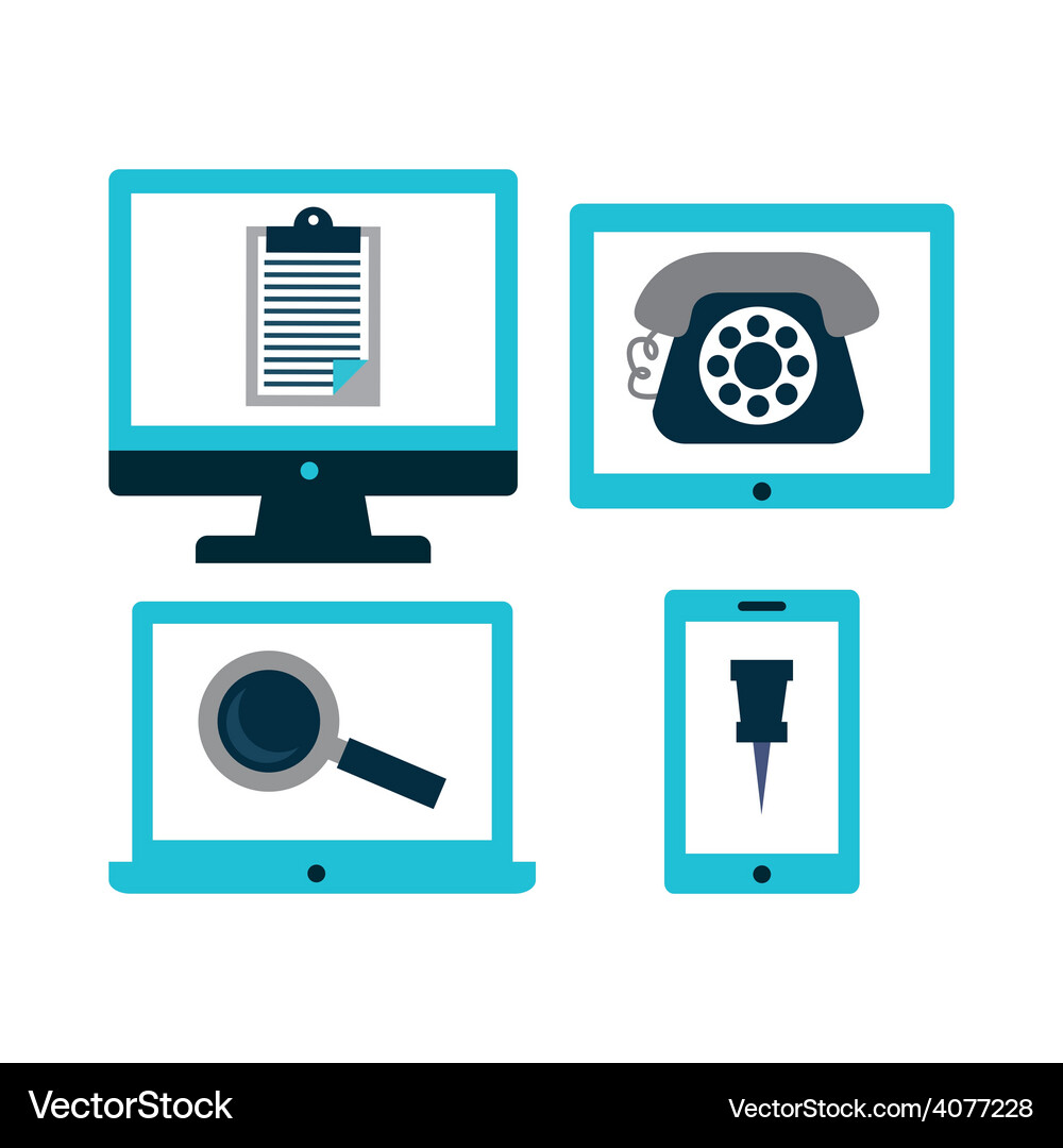 Software Office Vector Office concept Royalty Free Vector Image - VectorStock