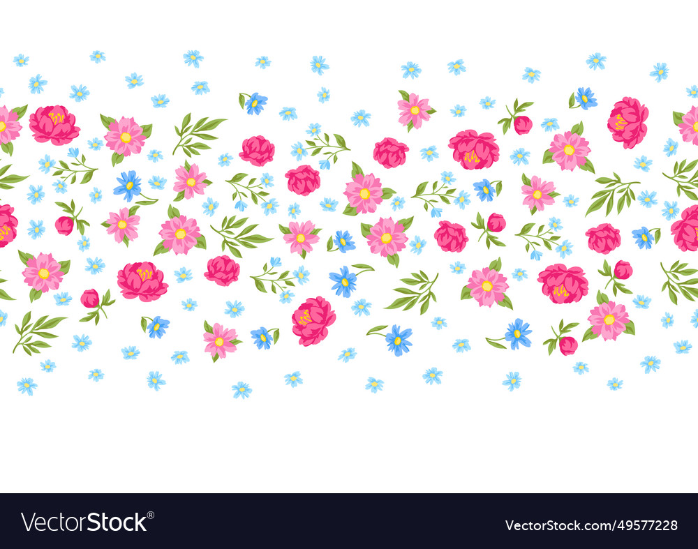 Pattern with pretty flowers beautiful decorative Vector Image Pattern with pretty flowers beautiful decorative