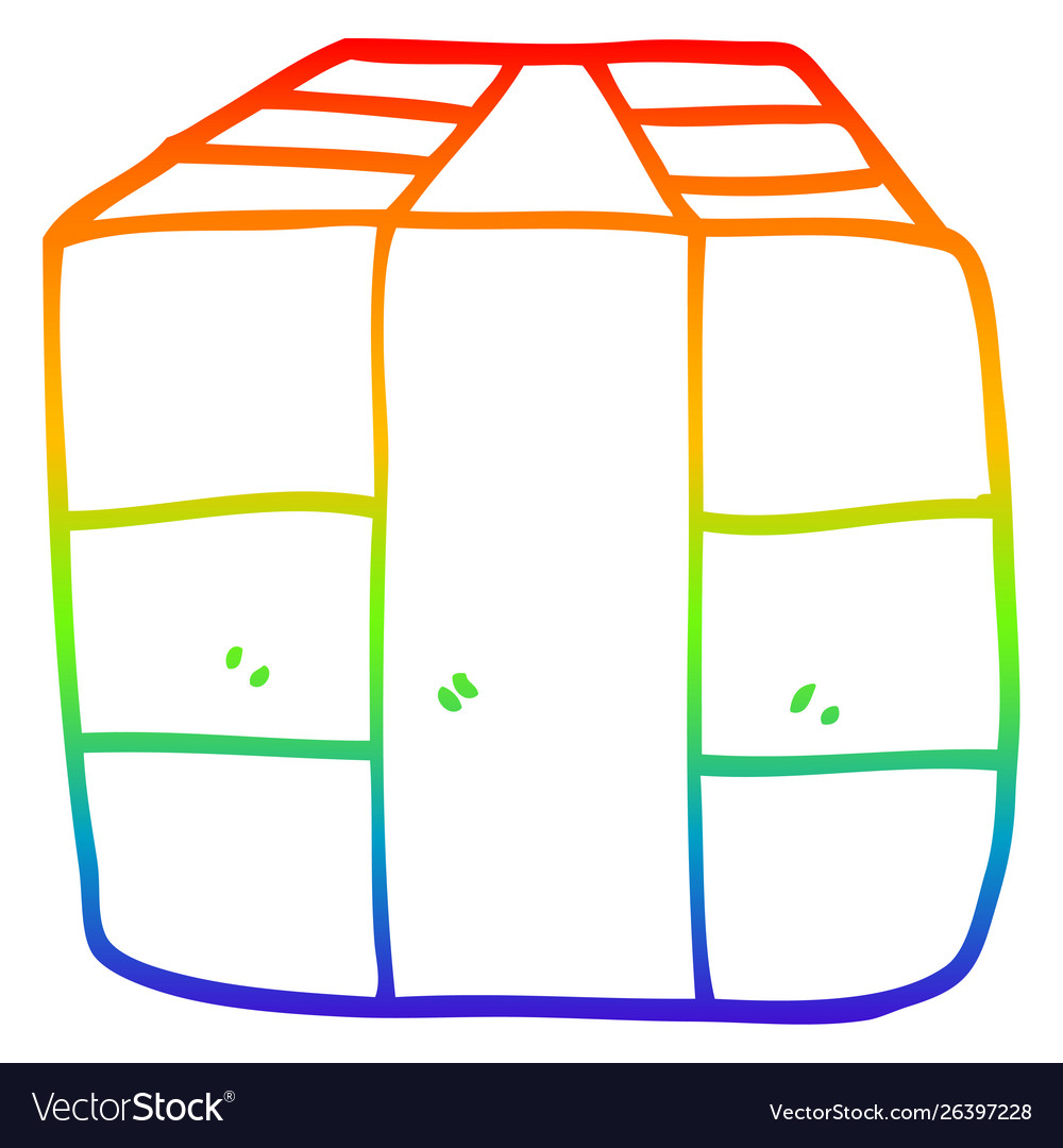 Regenbogen Gradienten Linie Zeichnung Cartoon Paket