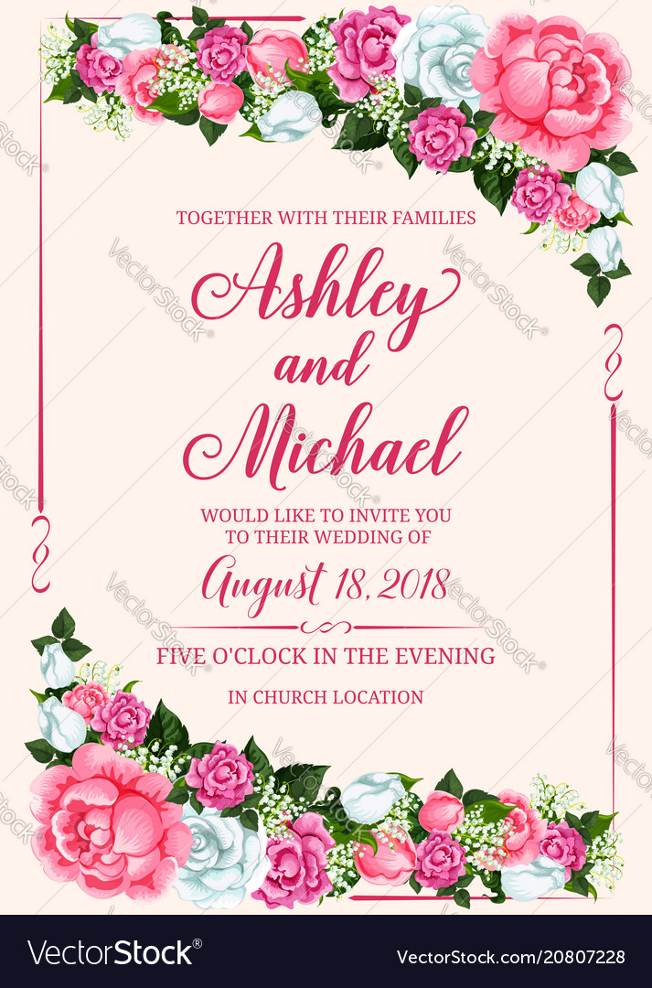 Wedding Invitations With Blossom Motif 1