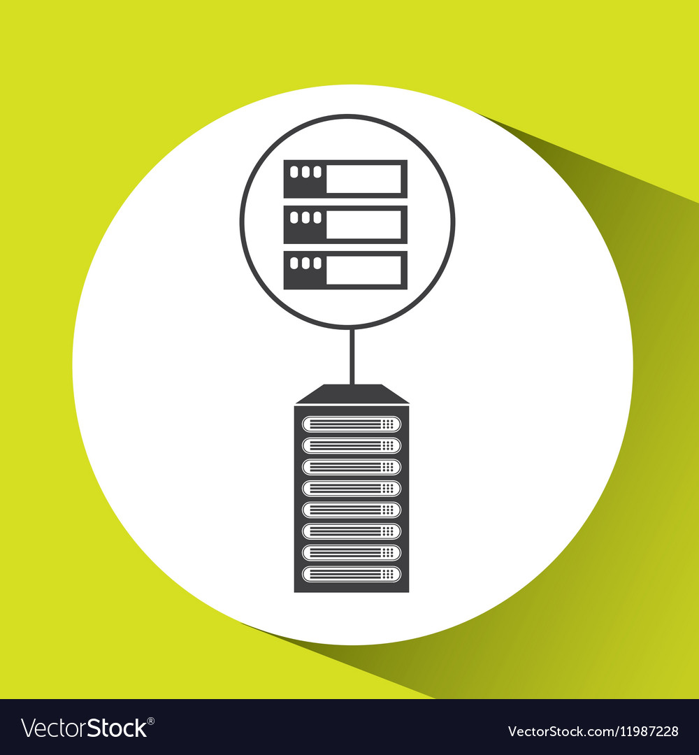 Server data center connection graphic
