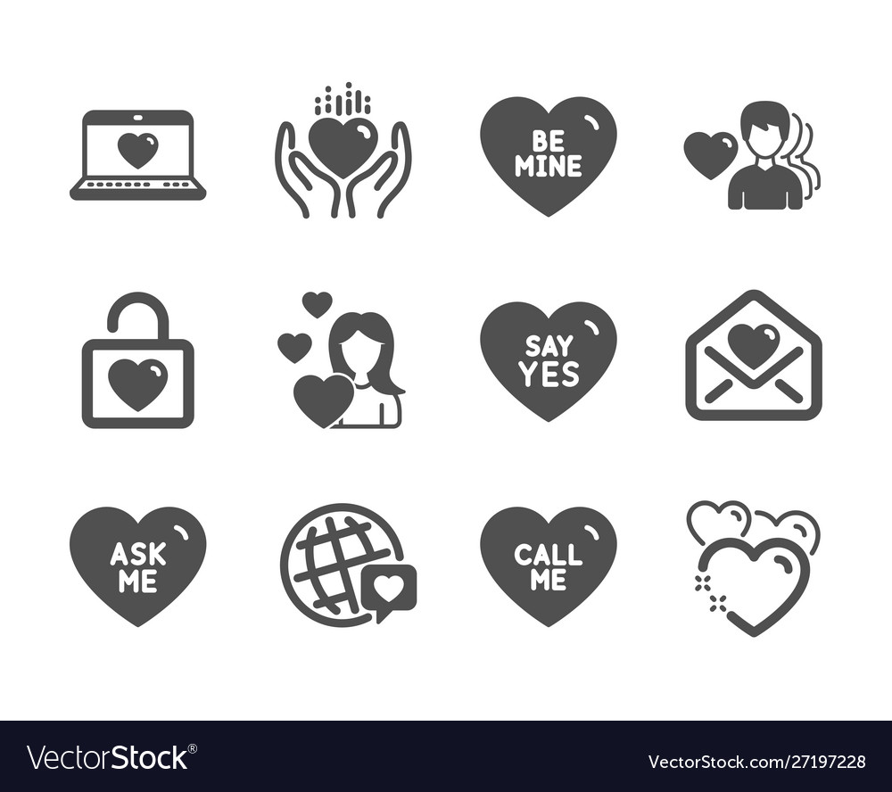 Set Liebe Icons wie sein meine Hochzeit Schließfach