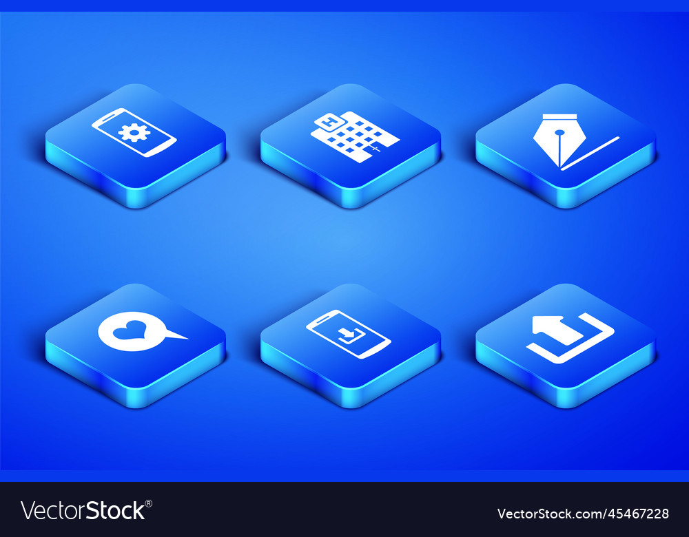 Set upload setting on smartphone vector image Set upload setting on smartphone