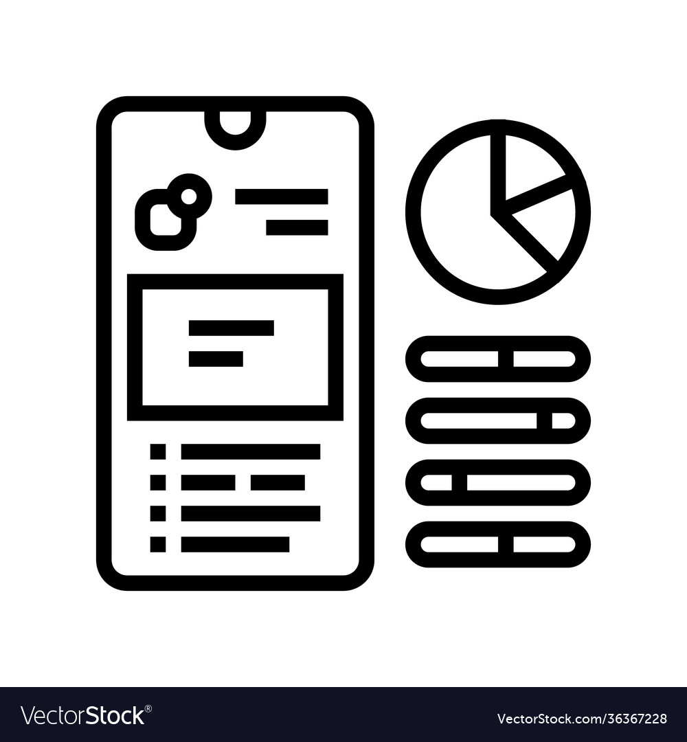 Smartphone optimize line icon