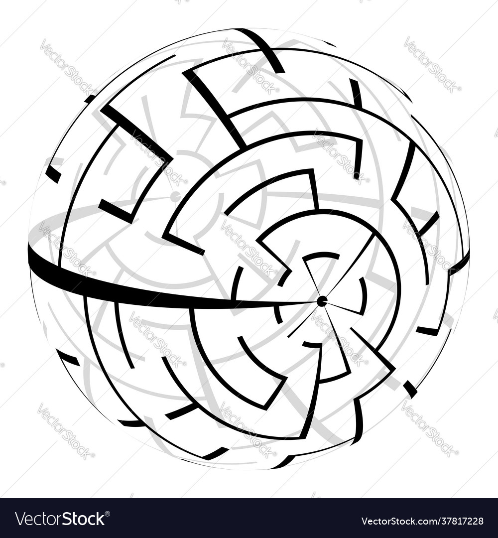 Sphere with random irregular lines icon symbol