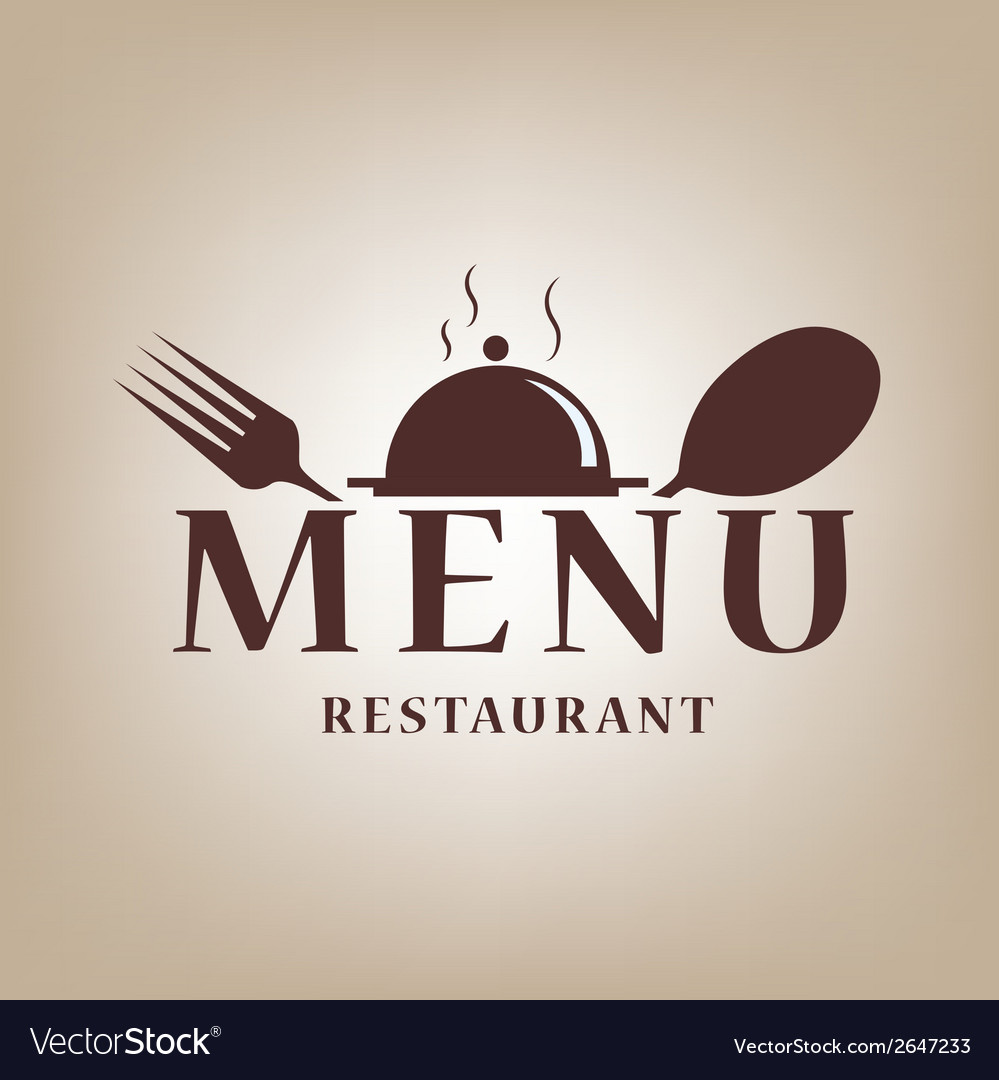 A menu design with dish fork spoon and some text