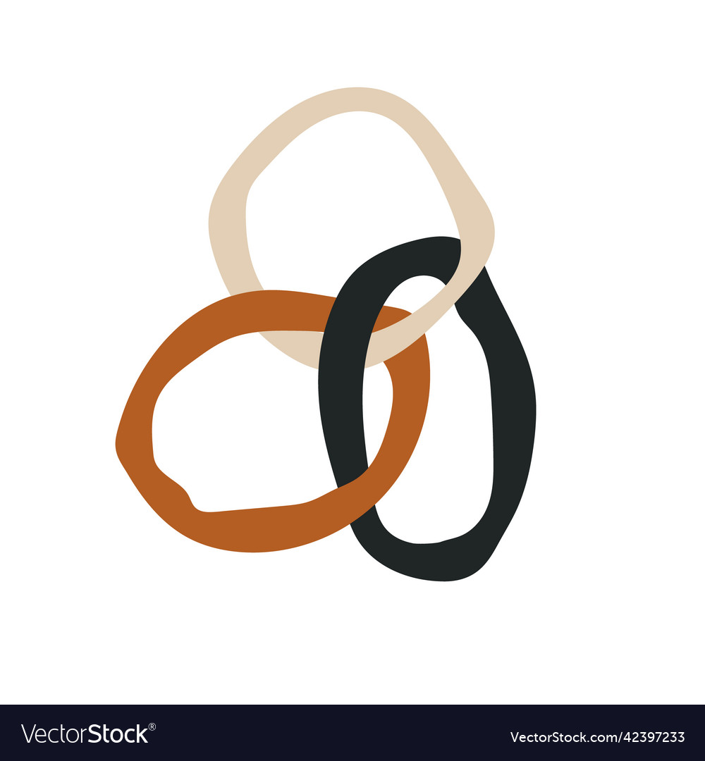 Abstract modern poster with brown spot and black