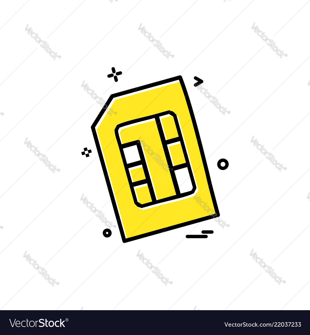 Artificial card intelligence sim icon design