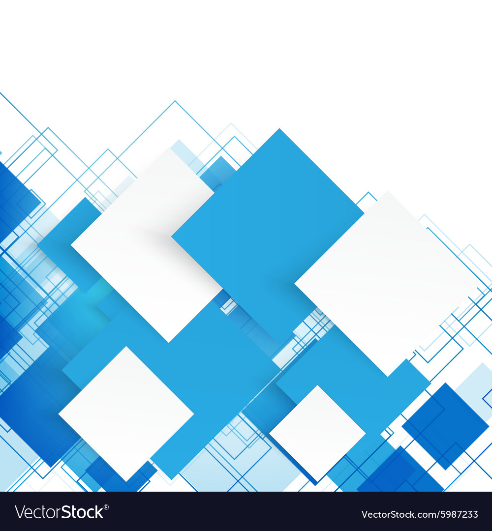 Blue squares abstract background Royalty Free Vector Image