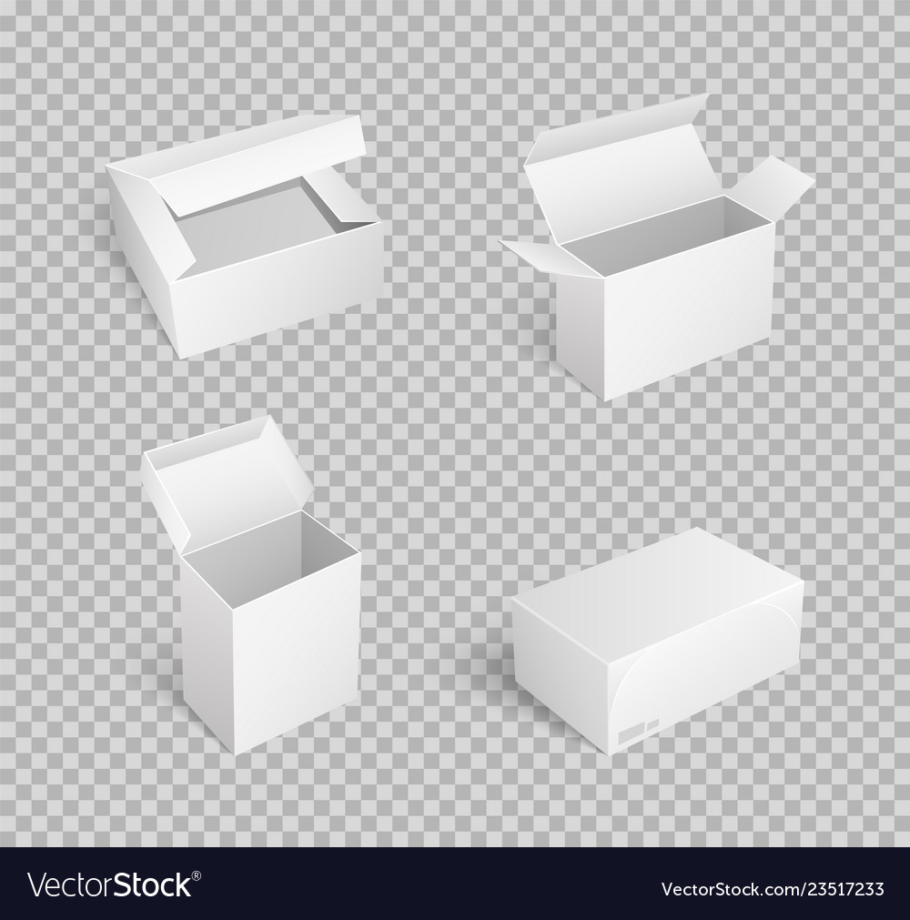 Carton boxes with open top empty package