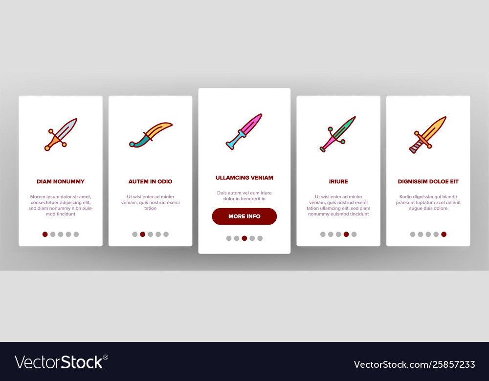 Dagger sharp weapon onboarding mobile app