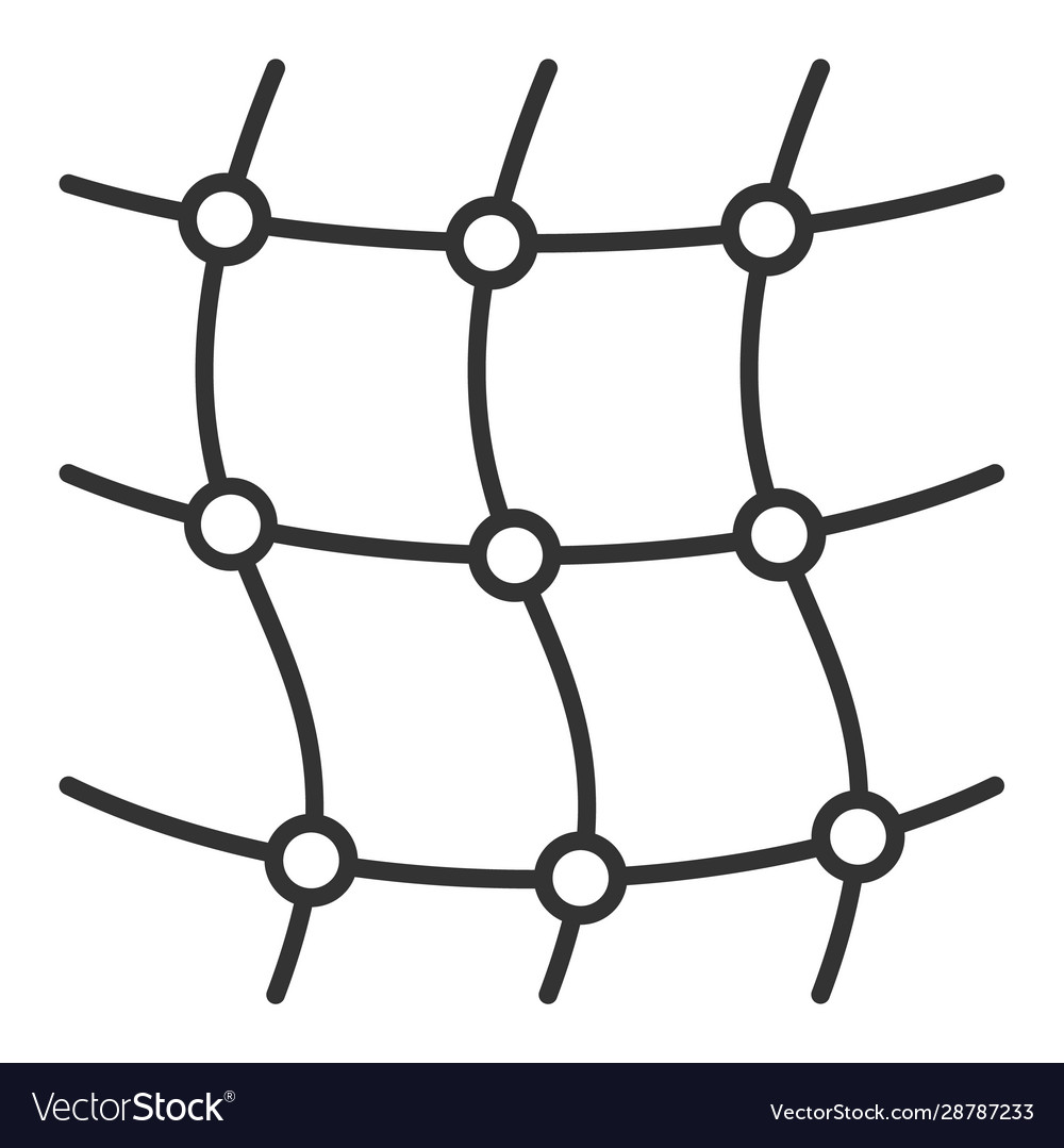 Flat mesh net icon