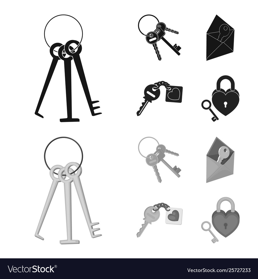 Isolated object key and protection icon