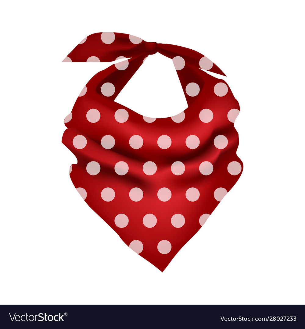 Red Dot Neck Scarf - Realistic 3D