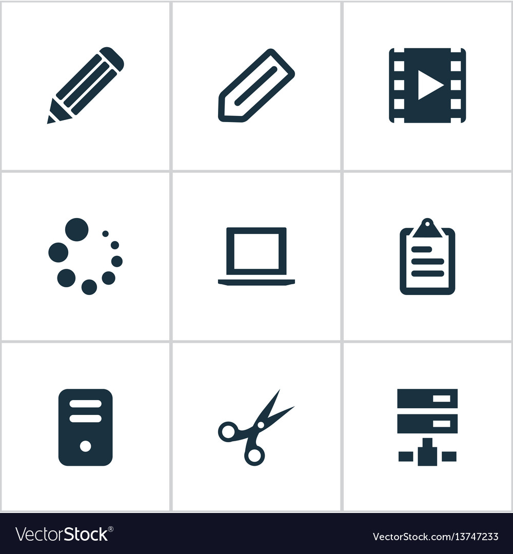 Set of simple web icons