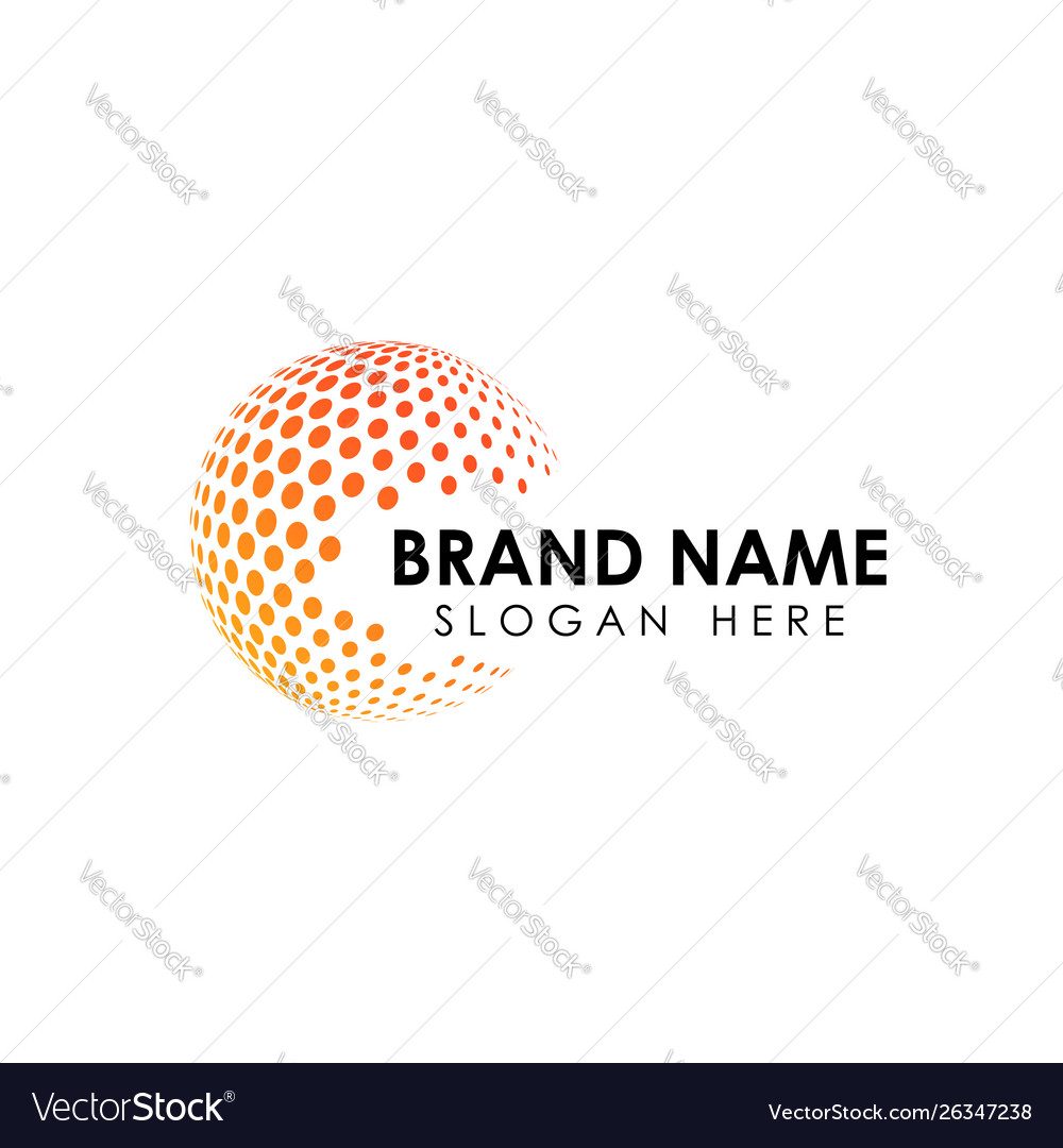 3d digital globe logo design icon symbol Vector Image