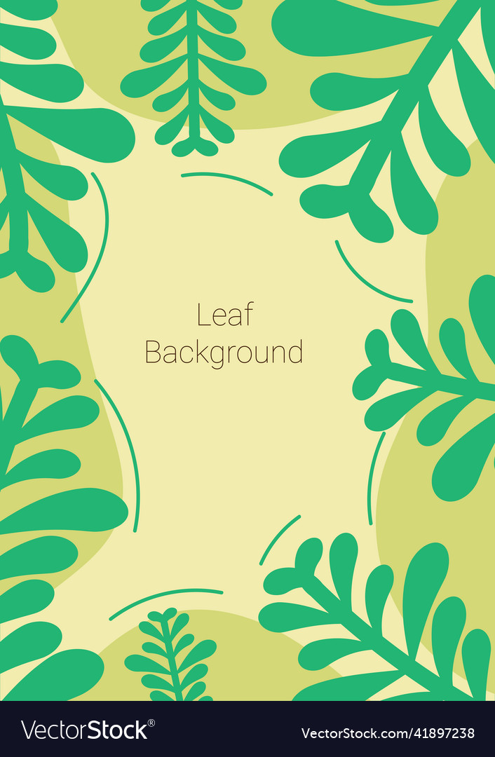 Abstract simple background with leaves copy vector image Abstract simple background with leaves copy